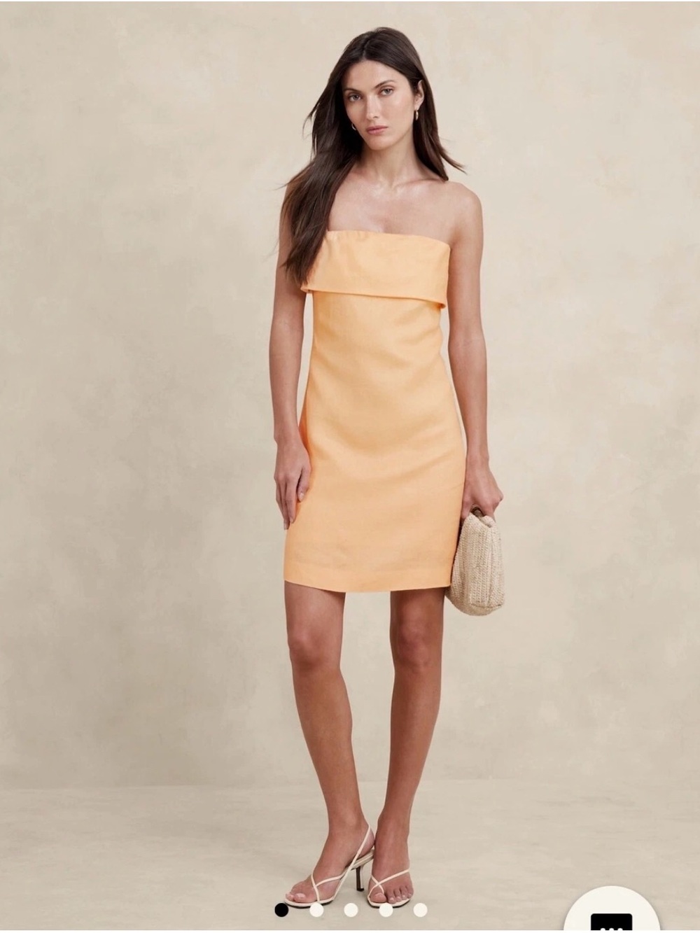 Banana Republic Strapless Peach Shift Dress